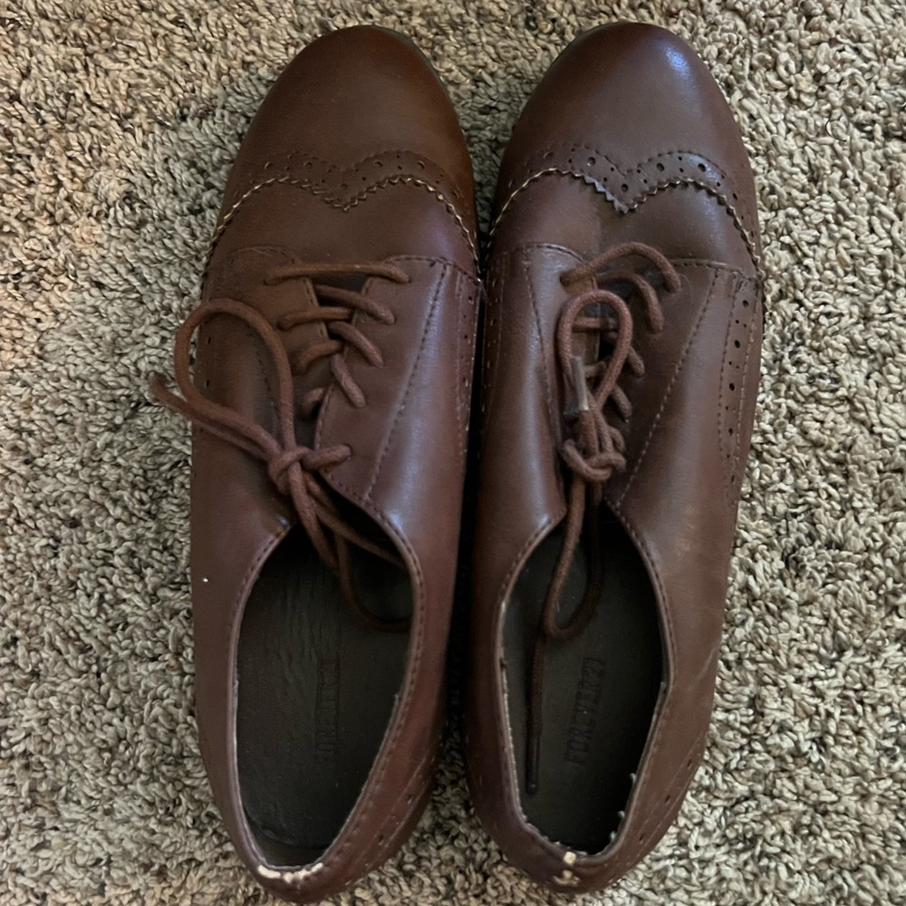 Brown Leather Men's Oxford Shoes